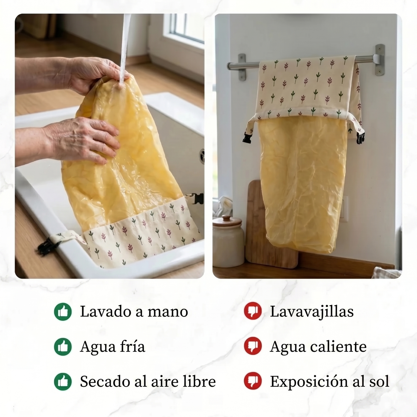 Bolsas para pan premium en 100% algodón y cera de abeja